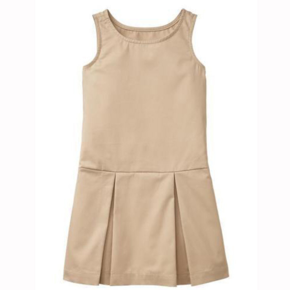 Gap Kids NWT Khaki Pleated School Uniform Jumper Dress XL 12 XXL 14 16